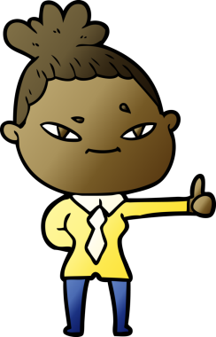 Bir insan tarafından çizilmiş karikatür kadın.