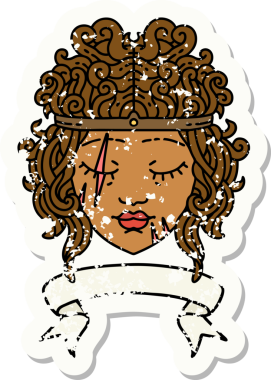 Retro Dövme Tarzı İnsan Barbar Karakteri