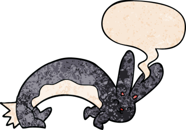 komik çizgi film tavşanı konuşma baloncuğu ile retro doku bir insan tarafından çizilmiş