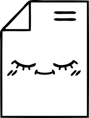 Bir insan tarafından çizilmiş bir kağıt parçasının çizgi çizimi