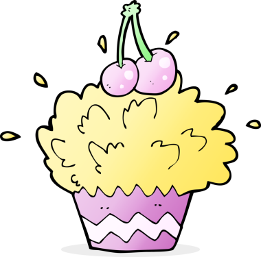 Bir insan tarafından çizilmiş patlayan çizgi film keki