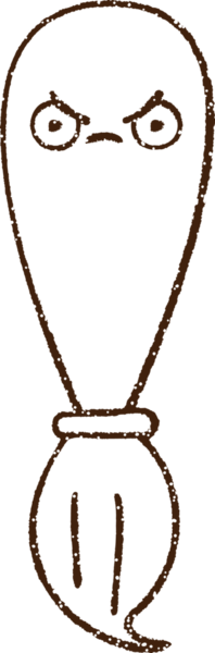 Bir insan tarafından çizilmiş Boya Fırçası Kömürü