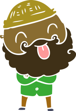 Bir insan tarafından çizilmiş sakallı bir adam.