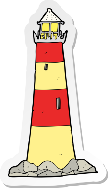 Bir insan tarafından çizilmiş çizgi film fenerinin çıkartması.