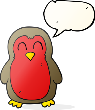 Bir insan tarafından çizilmiş serbest konuşma balonu karikatürü Noel ardılı.