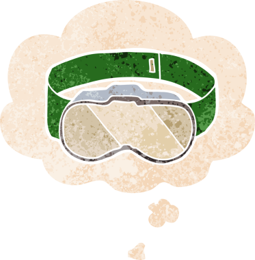 grunge 'da düşünce baloncuğu olan çizgi film gözlükleri bir insan tarafından çizilmiş rahatsız edilmiş eski moda dokuma tarzı.