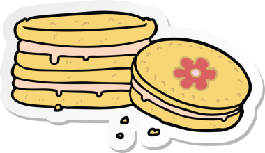 Bir insan tarafından çizilmiş karikatür bisküvisi.