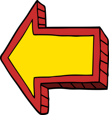 bir insan tarafından çizilmiş karalama yönetmenliği oku