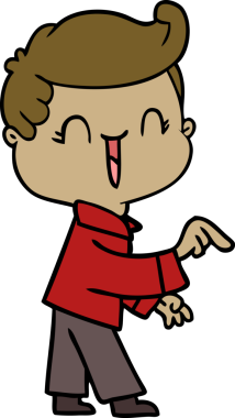 Bir insan tarafından çizilmiş, gülen çocuk.