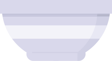 Bir insan tarafından çizilmiş bir kasenin düz renkli çizimi