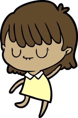 Bir insan tarafından çizilmiş karikatür kadın.