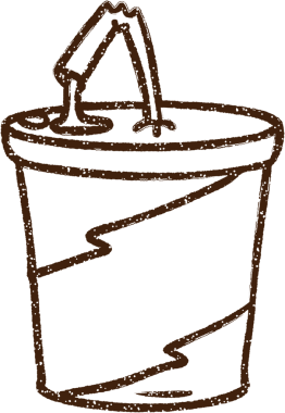 Bir insan tarafından çizilmiş gazoz kömürü.