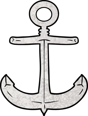 bir insan tarafından çizilmiş karikatür çapası