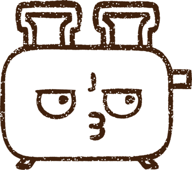 Bir insan tarafından çizilmiş tost makinesi kömürü.