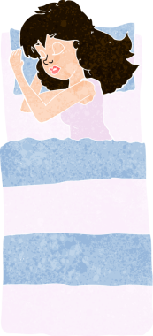 Bir insan tarafından çizilmiş uyuyan kadın çizgi filmi.