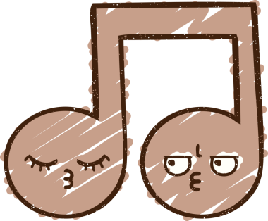 Bir insan tarafından çizilmiş nota tebeşiri.