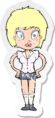 Bir insan tarafından çizilmiş bir karikatürün gerilimli çıkartması.