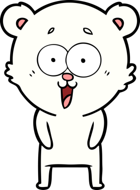 Bir insan tarafından çizilmiş kutup ayısı karikatürü