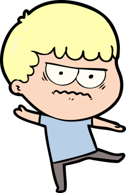 Bir insan tarafından çizilmiş rahatsız bir adam.