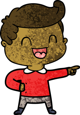 Bir insan tarafından çizilmiş mutlu adam çizgi filmi.