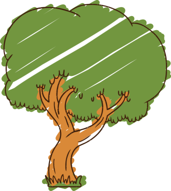 Bir insan tarafından çizilen Ağaç Tebeşiri