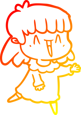 Bir insan tarafından çizilmiş bir karikatür kadın çizimi