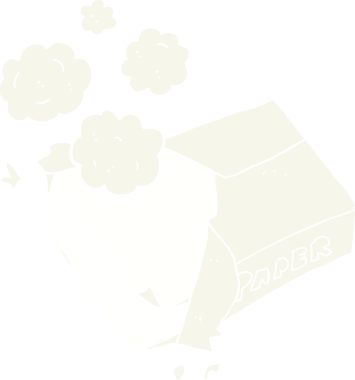 Bir insan tarafından çizilmiş ofis kağıdının düz renk çizimi