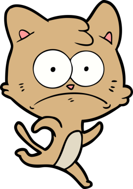 bir insan tarafından çizilmiş sinirli bir kedi.