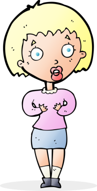 Çizgi filmdeki kadın 