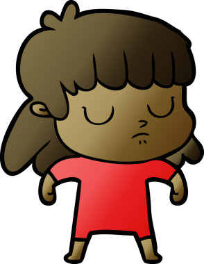 Bir insan tarafından çizilmiş ilgisiz bir kadın çizgi filmi.