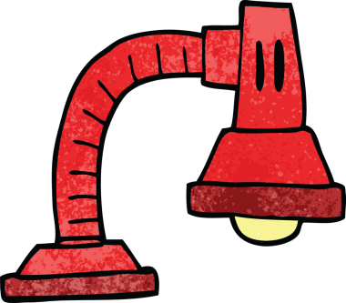 Bir insan tarafından çizilmiş ayarlanabilir karalama lambası.