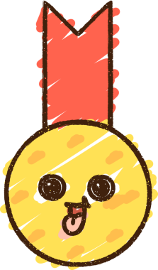 Bir insan tarafından çizilen Altın Madalya Tebeşiri