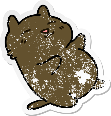 Bir insan tarafından çizilmiş garip bir el çiziminin sıkıntılı çıkartması.