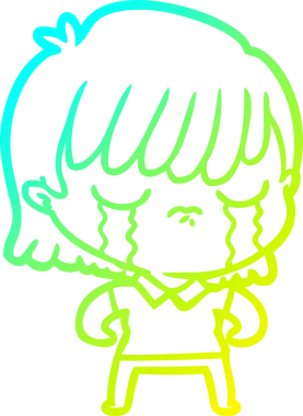 Bir insan tarafından çizilmiş ağlayan bir karikatür çizimi.