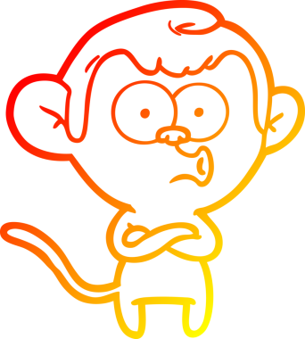 İnsan tarafından çizilmiş bir çizgi film çizimi, bir maymun için sürpriz oldu.