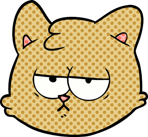 bir insan tarafından çizilmiş kedi yüzü.