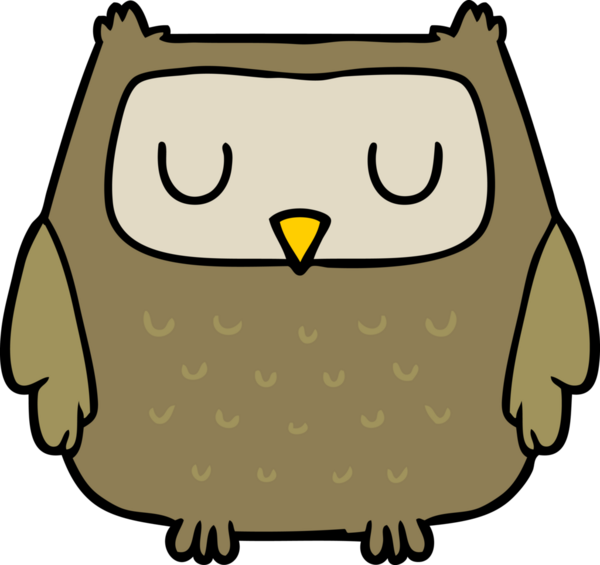 bir insan tarafından çizilmiş bir baykuş.