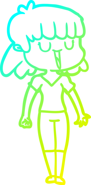 Bir insan tarafından çizilmiş bir karikatür kadın çizimi.