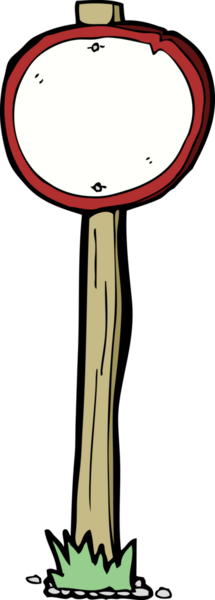 Bir insan tarafından çizilmiş çizgi film tabelası.