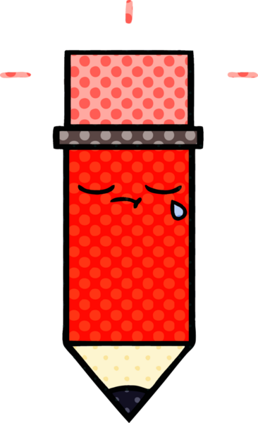 bir insan tarafından çizilmiş bir kalemin karikatürü.