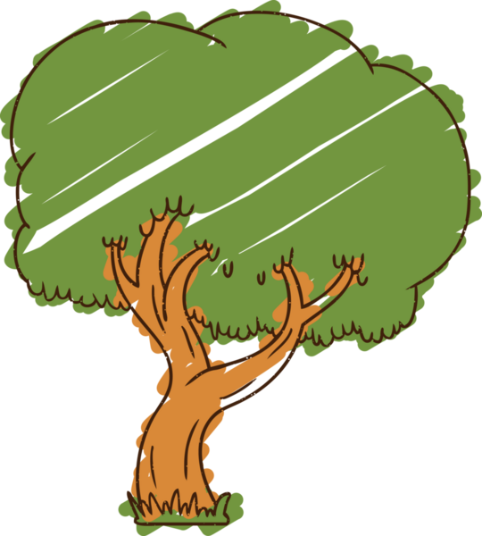 Bir insan tarafından çizilen Ağaç Tebeşiri