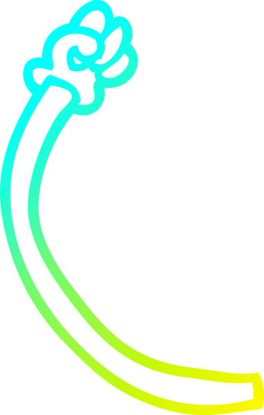 Bir insan tarafından çizilmiş soğuk gradyan çizgi çizimi.