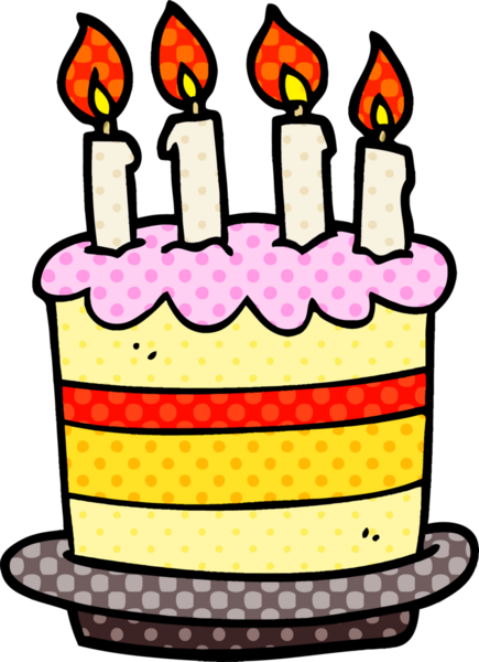 Bir insan tarafından çizilmiş karalama doğum günü pastası.