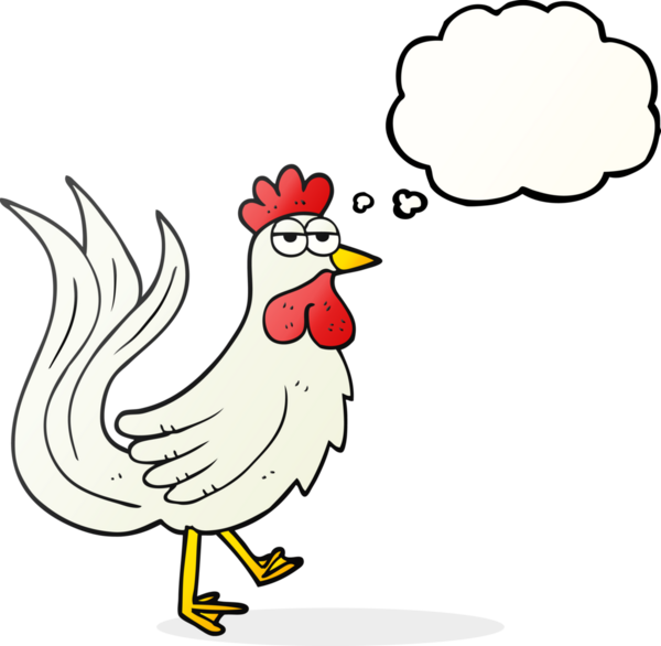 Bir insan tarafından çizilmiş serbest çizim balon karikatür horozu