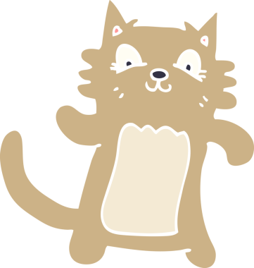 Bir insan tarafından çizilmiş karikatür dans eden kedi.