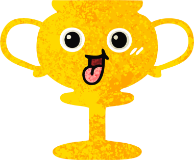 Bir insan tarafından çizilmiş bir kupanın retro illüstrasyon tarzı karikatürü