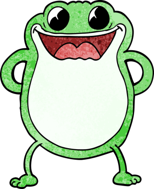 Bir insan tarafından çizilmiş karalama kurbağası.