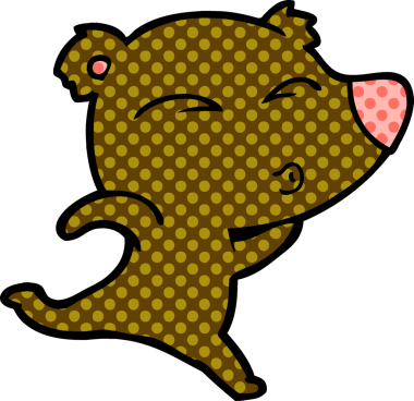 Bir insan tarafından çizilmiş bir çizgi film karakteri.