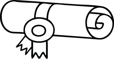 Bir insan tarafından çizilmiş bir sertifikanın çizgi çizimi