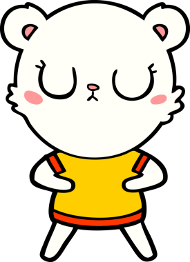 Bir insan tarafından çizilmiş kutup ayısı karikatürü